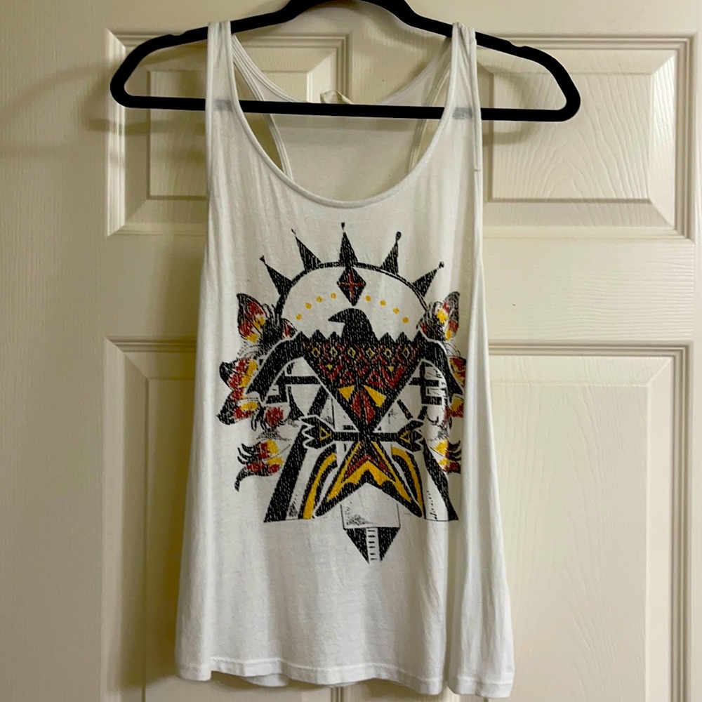 Tribal racer back tank top